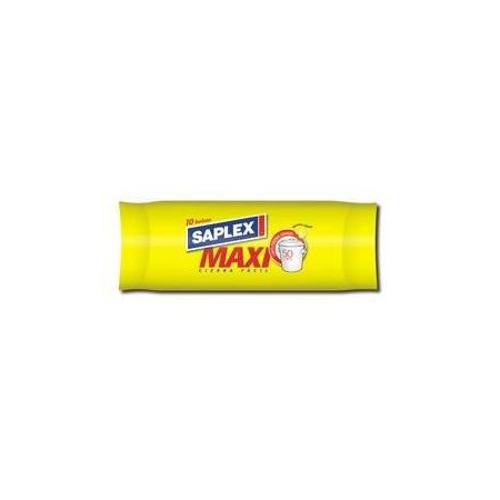 Bolsa basura SAPLEX, max  70x75 50L 10 uds