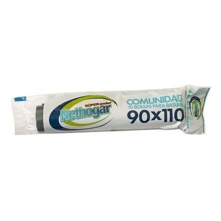 Bolsa basura NETHOGAR, cierre fácil  90x110  10 uds