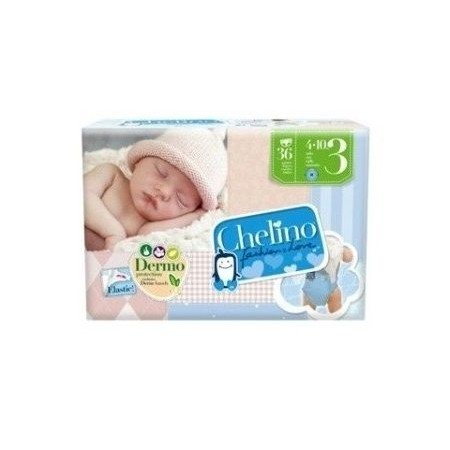 Pañales chelinos T-3 4-10 kg 36 uds.