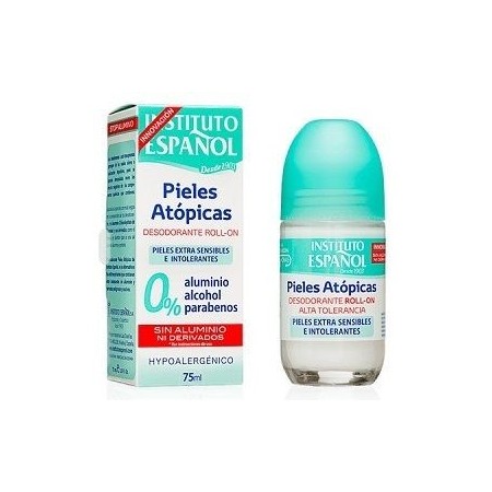 Desodorante INSTITUTO ESPAÑOL pieles atópicas  roll-on 75 ml.
