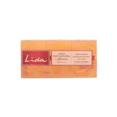 Jabón 100% natural glicerina original 3x125 gr.