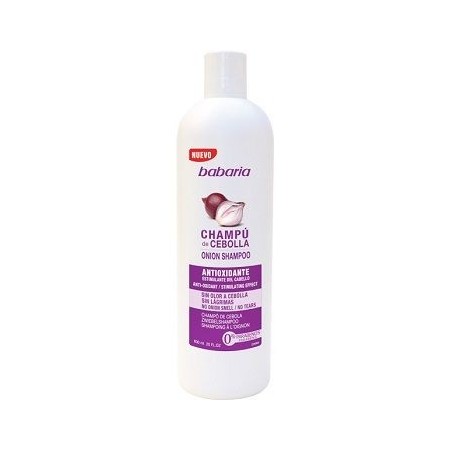 Champú BABARIA, cebolla antioxidante 600 ml.