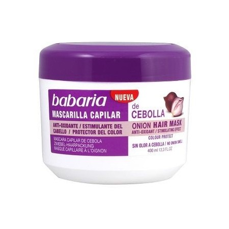 Mascarilla capilar BABARIA antioxidante de cebolla 400 ml.