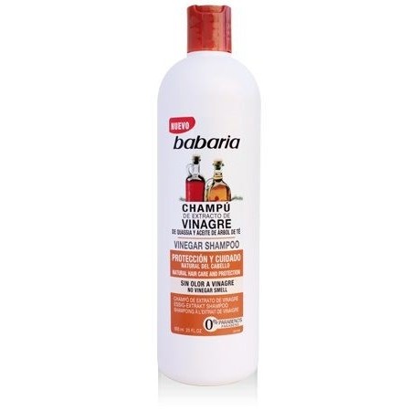 Champú BABARIA VINAGRE  protección natural cabello 600 ml.