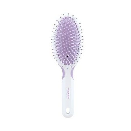 Cepillo ovalado neumático, púas nylon 17,5 cm.