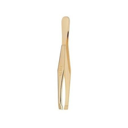 PINZA depilar punta recta dorada de 7,5 cm
