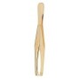 PINZA depilar punta recta dorada de 7,5 cm
