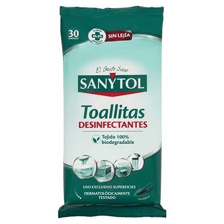 TOALLITAS MULTIUOSOS SANYTOL 30 UNIDADES