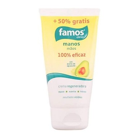 Crema de manos FAMOS regeneradora aceite de aguacate 50 ml+50%