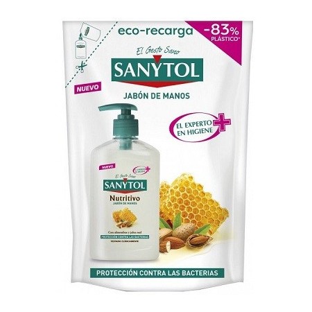 Jabón manos SANYTOL nutritivo recambio 200ml