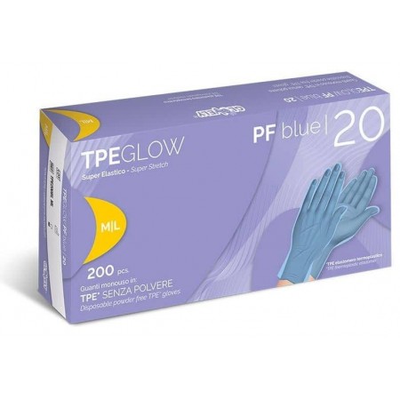 GLOVELY TPEGLOW PF 20 GUANTES DESECHABLES SIN POLVO