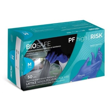 GLOVELY BIOSAFE HIGH RISK guantes desechables de látex sin polvo