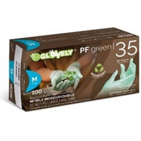 Guantes ECOGLOBELY PF GREEN  35 de nitrilo biodegradable 1000 uds.