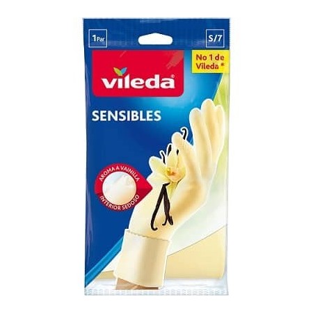 Guantes sensibles VILEDA aroma vainilla