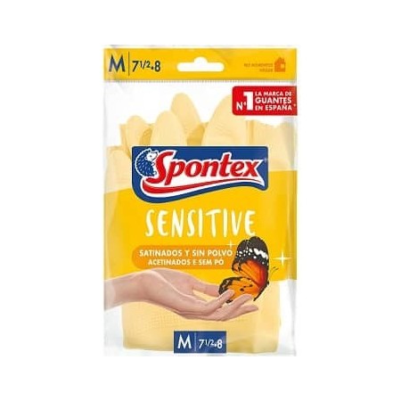 Guantes SPONTEX sensitive látex sin polvo