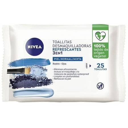 Toallitas desmaquilladoras NIVEA refrescantes 25 uds.