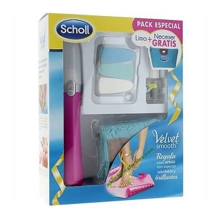 Lima uñas SCHOLL aparato+1 recambio+3 lacas+aceite+Neceser