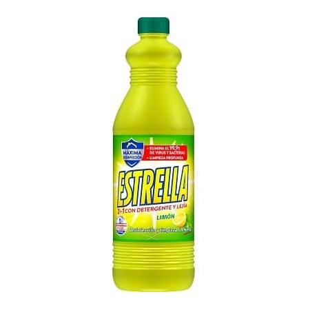 Lejía Estrella limón con detergente, 1430ml