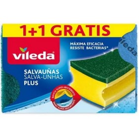 Estropajo VILEDA salvauñas 1+1 plus