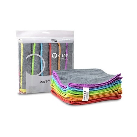 Bayeta CISNE microfibras gris 6 uds