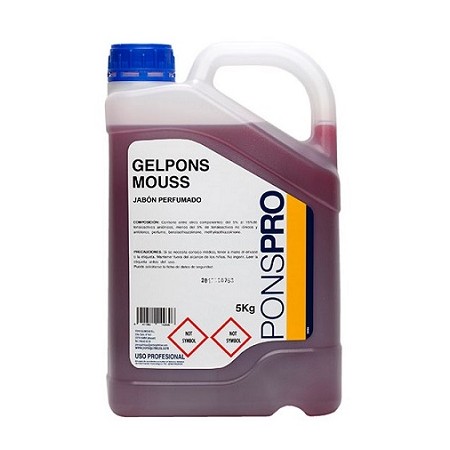 Jabón manos PONS mouss perfumado 5 kg.