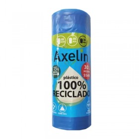 Bolsa de basura AXELIN 30L 15 uds.(55×60 ) cierre facil